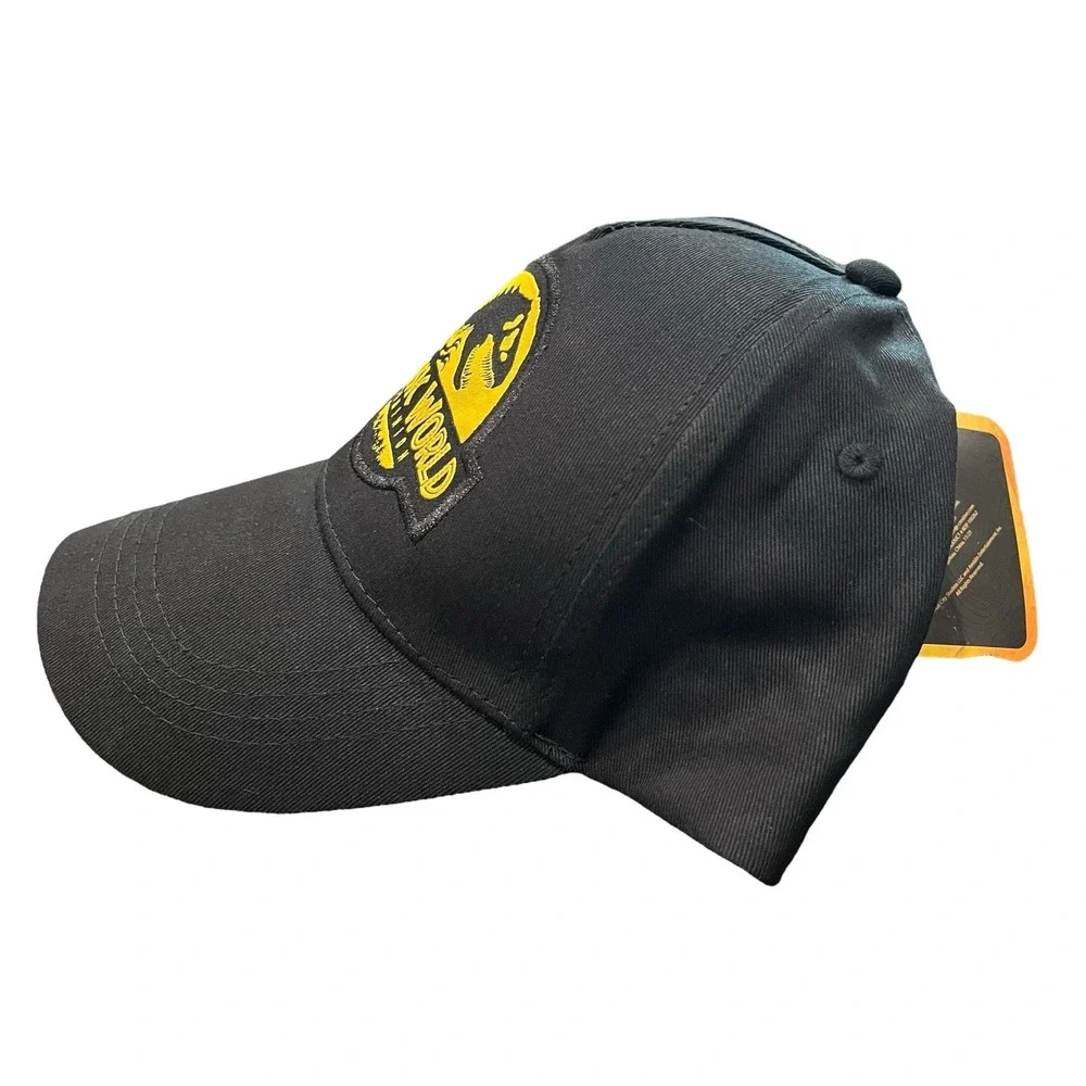 Jurassic World Dominion Hat Black Baseball Cap Movie Promo‎ NWT Adjustable